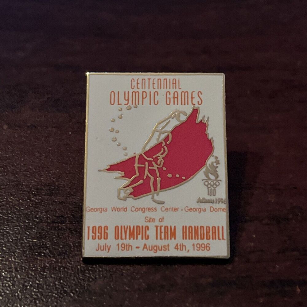 1996 Atlanta Olympics Olympic Handball Site Lapel Hat Pin